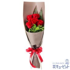 bouquet of 5 red roses