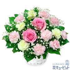 pink rose arrangement