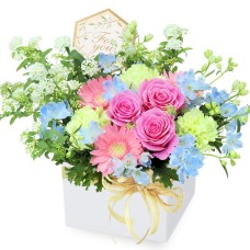 Spring fluffy cube arrangement