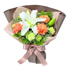 Bouquet of white lilies