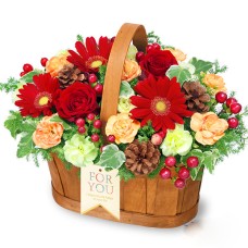 Harmony basket of red roses