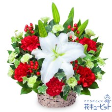 white lily arrangement