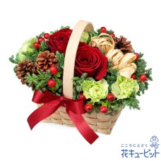 red rose wood basket