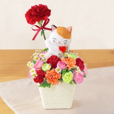 Arrangement With Calico Mascot