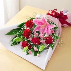 Bouquet Of Pink Lilies