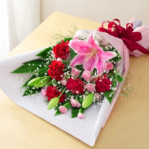 Bouquet Of Pink Lilies