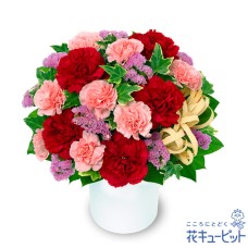 Red and pink natural arrangement