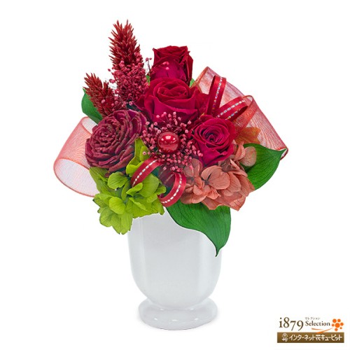 Preserved red rose flower arrangement