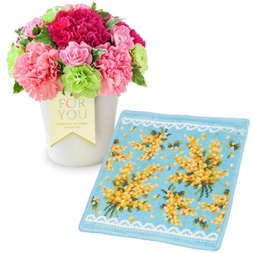 Glamorous (Pink) And [Failor] Mimosa Solare Handkerchief