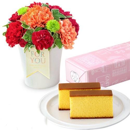 Glamorous (Red) And [Fukusaya] Castella Small Piece No. 1