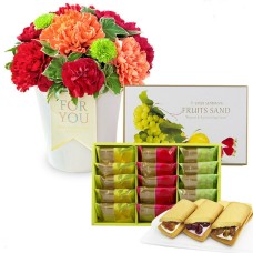 Glamorous (Red) And [Ginza Senbiya] Ginza Fruit Sand 15 Pieces