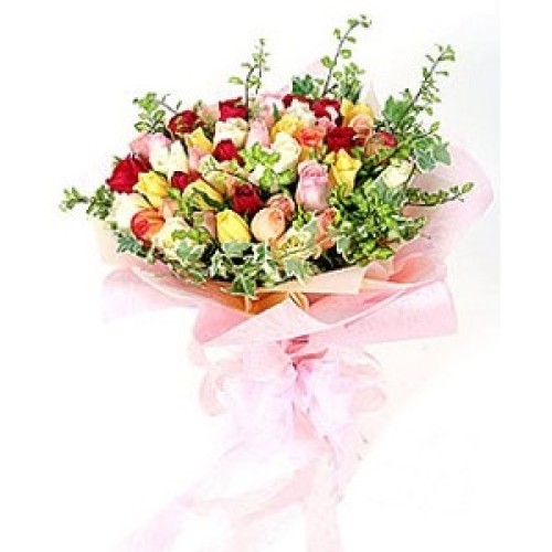 33pcs colorful Rose