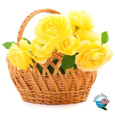 Basket of orange roses (Deluxe)