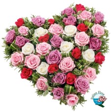 Heart of mixed roses (Refined)