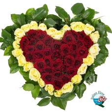 Heart of Red and white Roses (Refined)