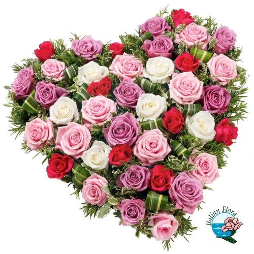Heart of mixed roses (Refined)