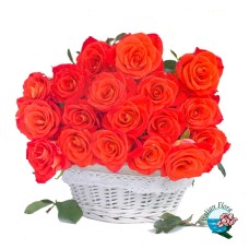 Basket of orange roses (Deluxe)
