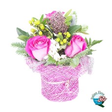 Bouquet on shades of pink (Deluxe)