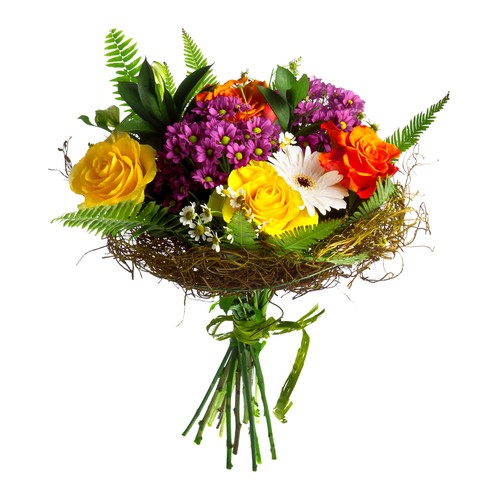 Bouquet of mixed seasonal flowers