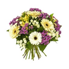 Yellow And Purple Bouquet (Deluxe)