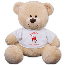 Personalized Candy Cane Teddy Bear - 11