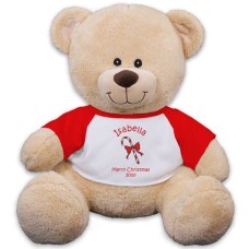 Personalized Candy Cane Teddy Bear - 11