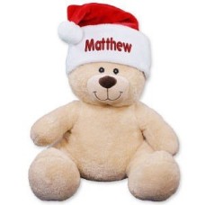 Embroidered Santa Hat Teddy Bear - 17