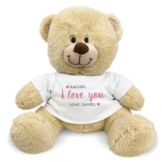 Personalized I Love You Hearts Teddy Bear