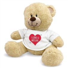 Personalized I Love U Sherman Bear