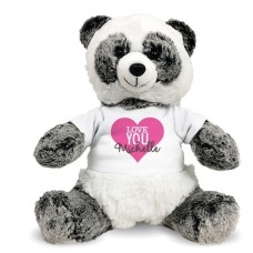 Personalized Love You Heart Panda 12 (21 inch teddy)