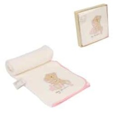 Button Corner Pink Blanket