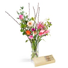 Trendy Surprise Bouquet & Leonidas Chocolates