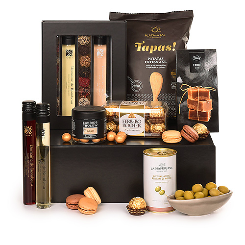 Aperitive gift box with Wine tubes and truffles