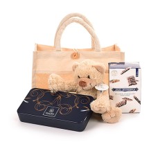 Happy Mom & Baby gift with Teddy & Chocolate