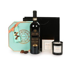 Atelier Rebul Istanbul candle, Amarone Valpolicella wine & Neuhaus