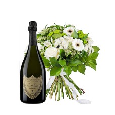 Simply White Bouquet & Champagne Dom Pérignon Vintage 2012