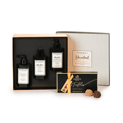 Atelier Rebul : Istanbul Bath & Body Gift Set & Godiva Truffles