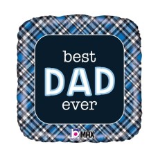 Best Dad Ever Plaid Balloon