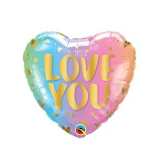 Pastel Love You Heart Balloon
