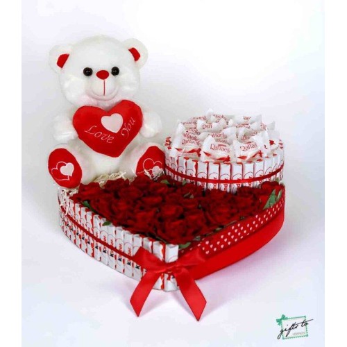 Kinder Love & Raffaello Chocolate Blooming Heart