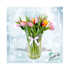 Colorful Tulips Vase