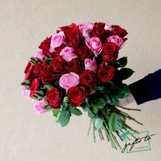 Triple Pink and Red Bouquet
