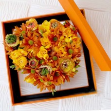 Orange Petals Flower Gift Box