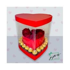 Ferrero Rocher and Roses Heart Shaped Gift Box