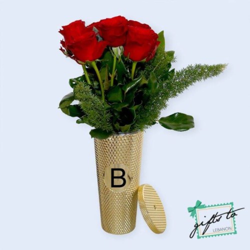 Customized Tumbler and Roses