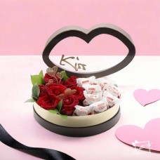 Deluxe Roses and Chocolate Kisses