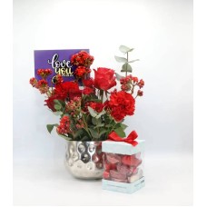Assorted Chocolates and Red Elegance