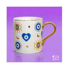 Mystic Eyes Porcelain Mug and Scarf Gift Box