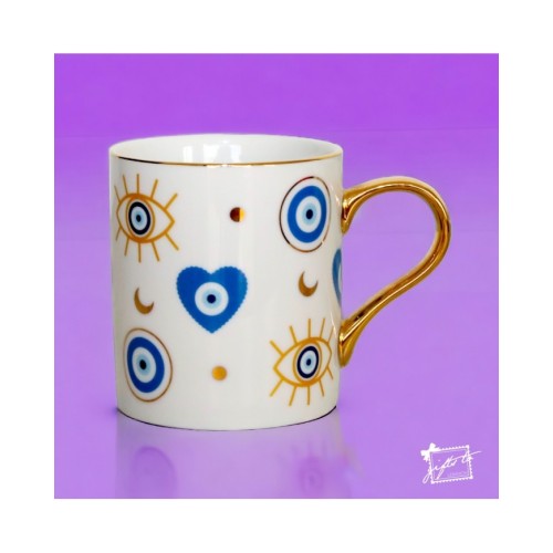 Mystic Eyes Porcelain Mug and Scarf Gift Box