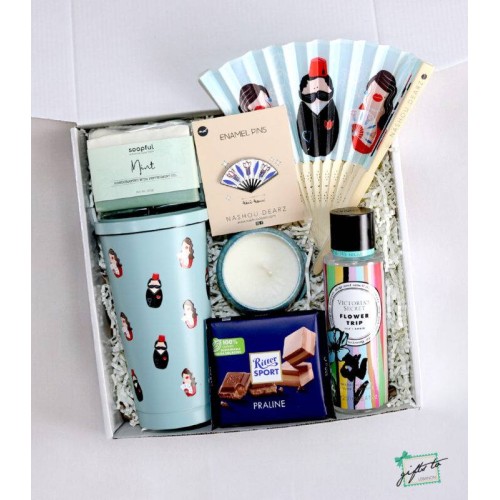 Lebanese Themed Exlcusive Tumbler, Pin and Hand Fan Gift Box